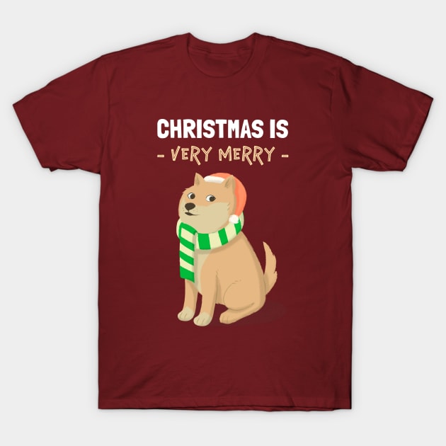 Dog Meme Christmas Doge T-Shirt by Tip Top Tee's